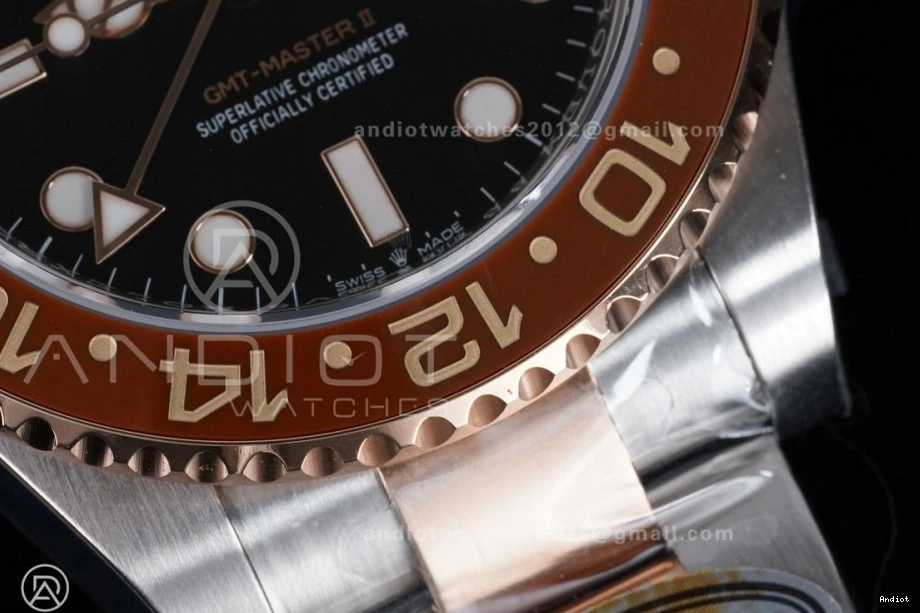 II GMT Bracelet 1:1 RG Master SS ARF Best on Edition V2 904L CHNR New SH3285 SS 126711 0521
